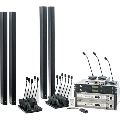 Yamaha Conference Ensemble For Boardroom, Black Speaker, 16 Microphones