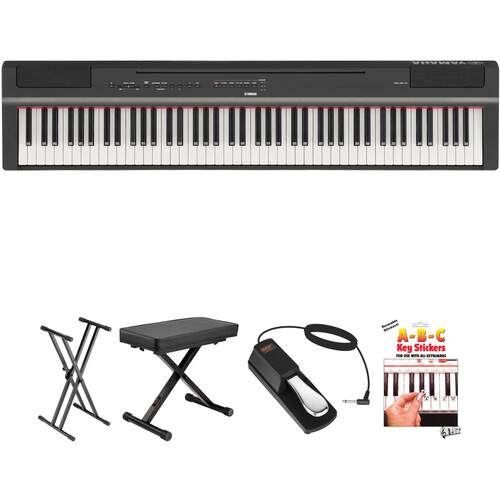 Yamaha P-125a 88-Key Digital Piano Kit with X-Stand, X-Bench,