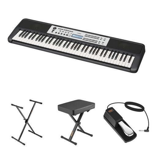Yamaha YPT-W320 76-Key Touch-Sensitive Portable Keyboard with Accessories Kit