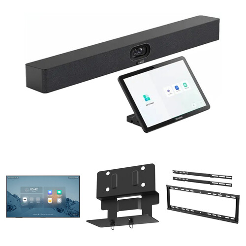 Yealink A40 Collaboration Bar and MD65 MeetingDisplay Kit for Small to Medium Rooms