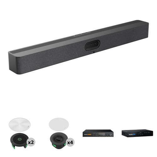 Yealink A50 Collaboration Bar, Touchscreen, Switch, Extender & Audio Kit for Medium to Large Rooms