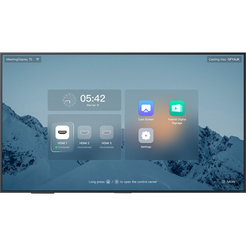 Yealink MD75 MeetingDisplay 75" UHD 4K Commercial Monitor