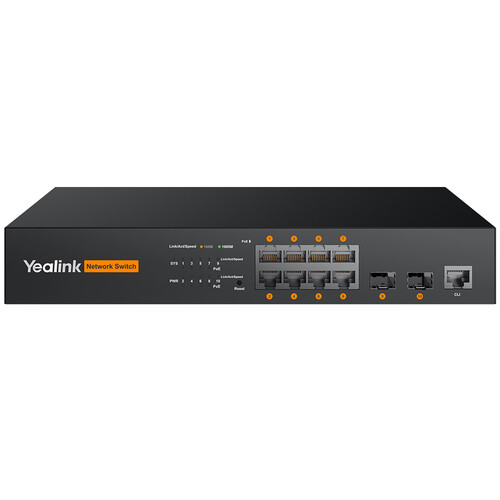 Yealink RCH80 8-Port Gigabit PoE+ Compliant Managed Network Switch