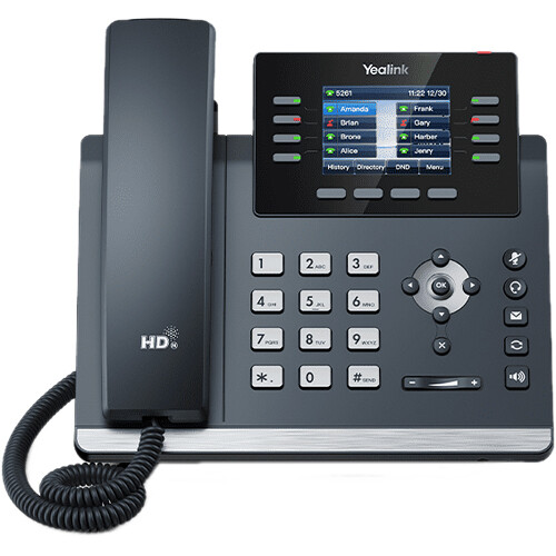 Yealink SIP-T44W IP Desk Phone with Wi-Fi Support & Power Adapter