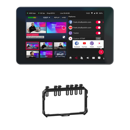 YoloLiv YoloBox Pro All-in-One Multi-Camera Switching and Live Streaming System with Cage