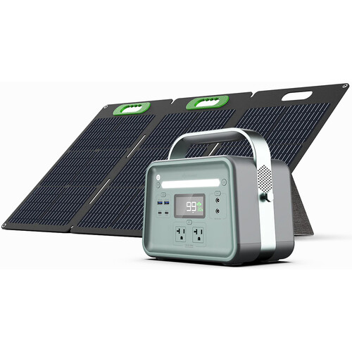 Yoshino Technology B330 SST Solid State Portable Power Station with 100W Solar Panel