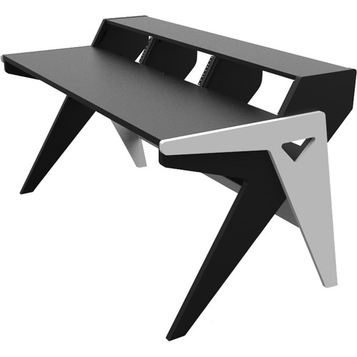 Zaor Vision W Studio Workstation Desk (Black and White)