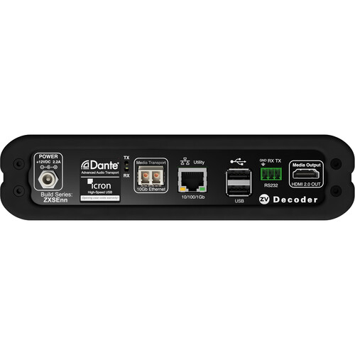 ZeeVee ZyPer4K-XSE Fiber Decoder with Dante and Icron (Rev 2)