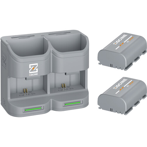 ZGCINE Travel Charging Case Kit with 2 LP-E6P Batteries (2600mAh, Gray)