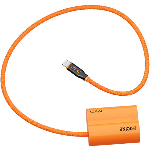 ZGCINE USB-C to NP-W235 Braided Dummy Battery Cable (23.6")
