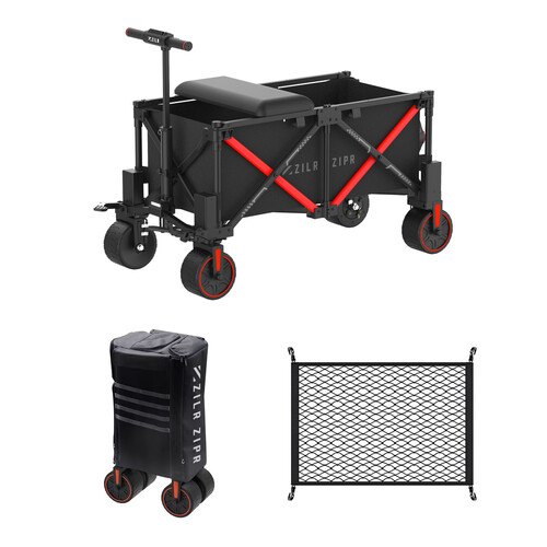 ZILR ZIPR 2WD E-Powered Production Cart Kit with Jacket, Cargo Net, and Straps
