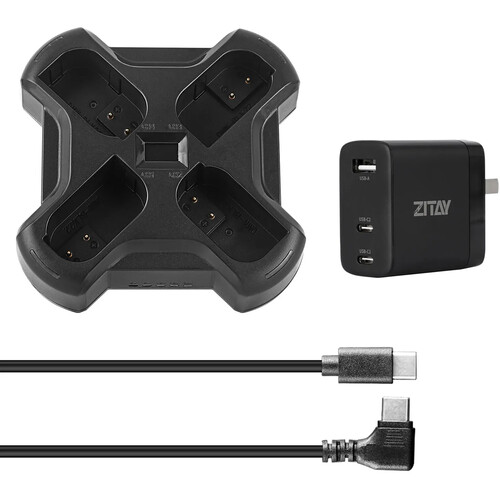ZITAY DMW-BLK22 Fast 4-Channel Battery Charger Kit