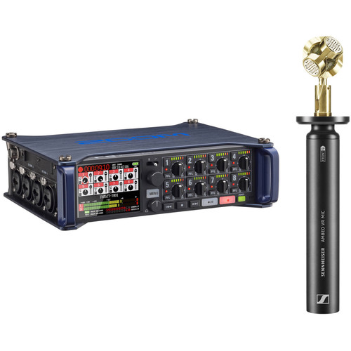 Zoom F8 Field Recorder Kit with Sennheiser AMBEO VR 3D Microphone