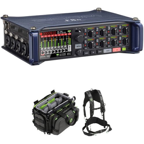 Zoom F8n 8-Input / 10-Track Multitrack Field Recorder Kit with Bag and Harness