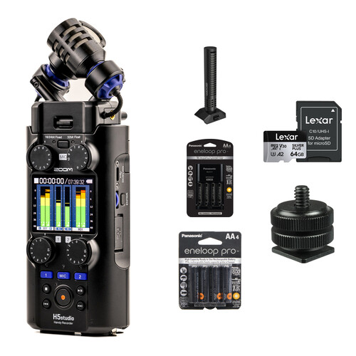 Zoom H5studio 4-Track Handy Recorder with 32-Bit Float Recording and On-Camera Kit