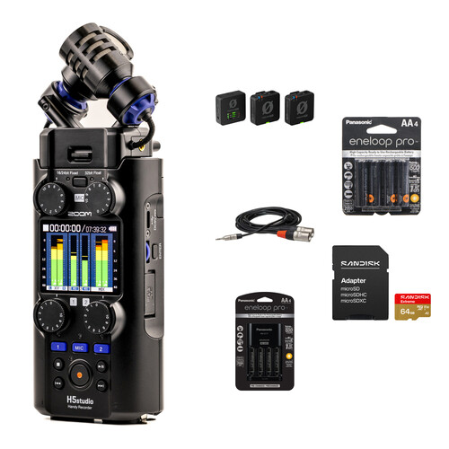 Zoom H5studio 4-Track Handy Recorder with 32-Bit Float Recording and Wireless Kit