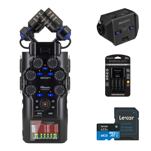 Zoom H6studio 6-Track Handy Recorder with 32-Bit Float Recording and 6-Channel Kit