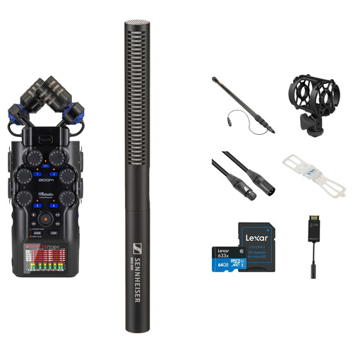 Zoom H6studio 6-Track Handy Recorder with 32-Bit Float Recording and Booming Kit