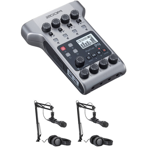 Zoom PodTrak P4 Portable Multitrack Podcast Recorder with