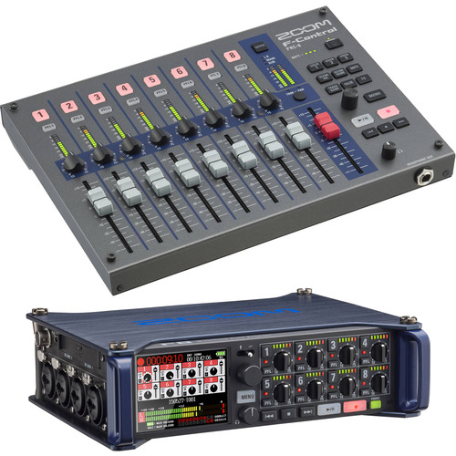 Zoom F8 Multitrack Field Recorder Kit with F-Control Mixer