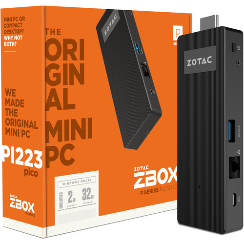 ZOTAC ZBOX PI223 Mini PC Stick ZBOX-PI223-W2B B&H Photo Video