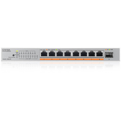 ZyXEL XMG-108HP 8-Port 2.5G PoE++ Compliant Unmanaged Network Switch
