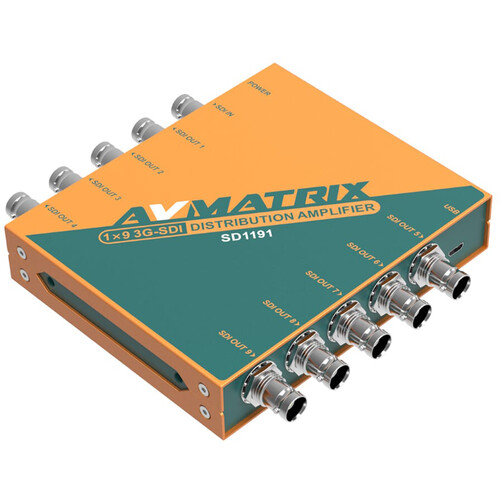 1×9 SDI Reclocking Distribution Amplifier