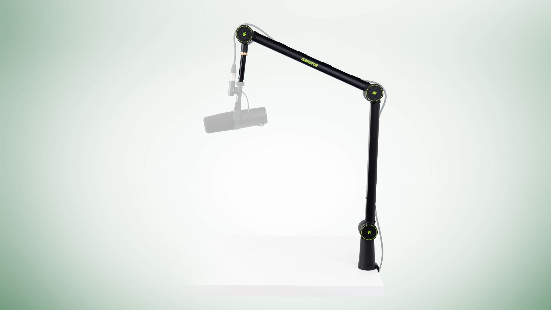 Shure by Gator Low-Profile Boom Arm Articulating Desktop Microphone Stand Shure by Gator Low-Profile Boom Arm Articulating Desktop Microphone Stand