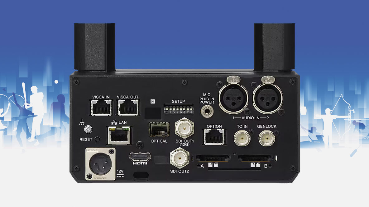 Back of Sony BR-7 Camera with Numerous Connectivity Options Back of Sony BR-7 Camera with Numerous Connectivity Options