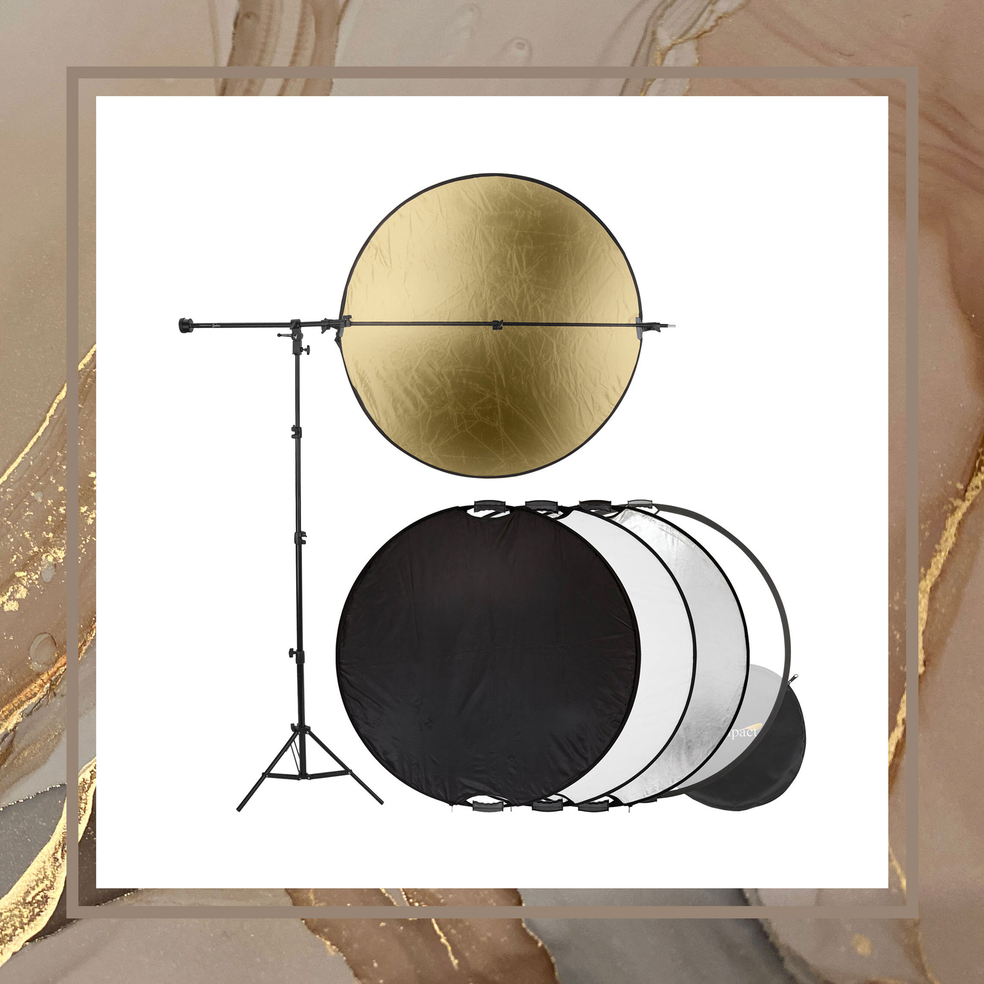 Impact 5-In-1 Collapsible Circular Reflector Kit