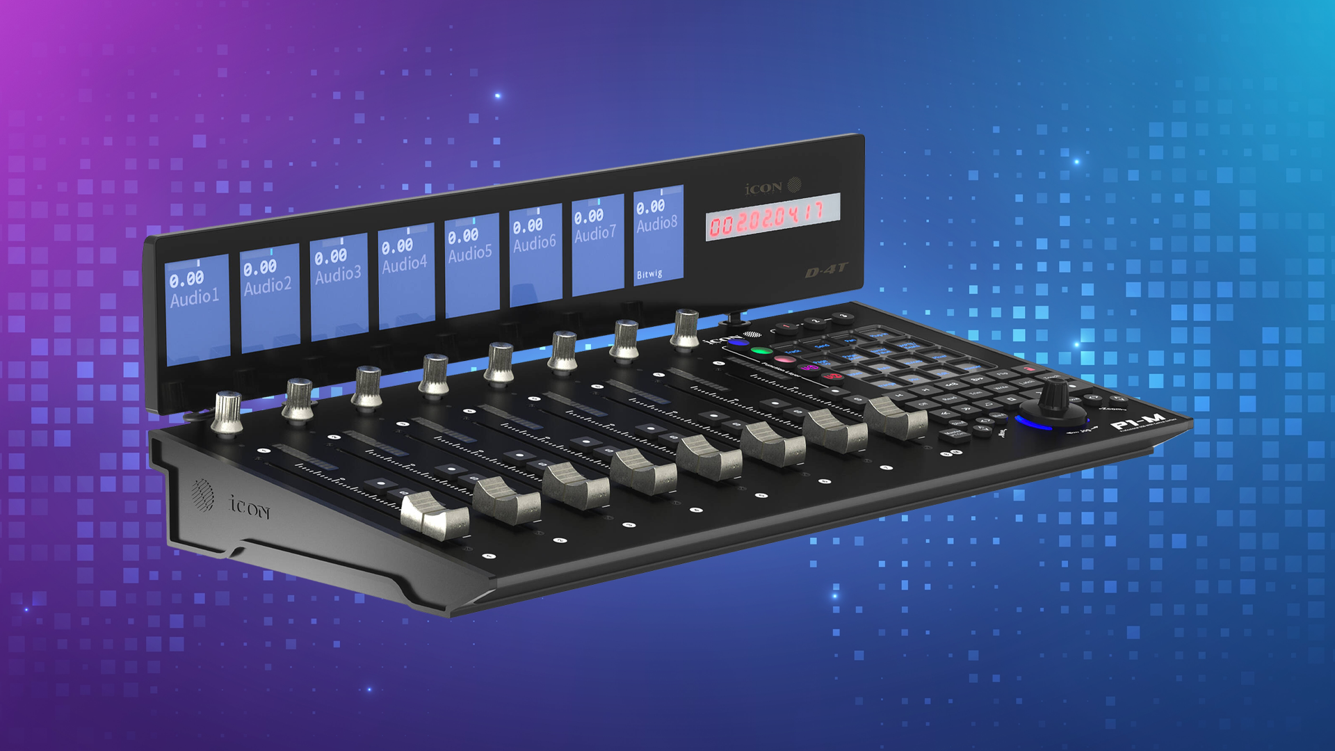 Icon Pro Audio P1-M DAW Control Surface Bundle with D4T Display