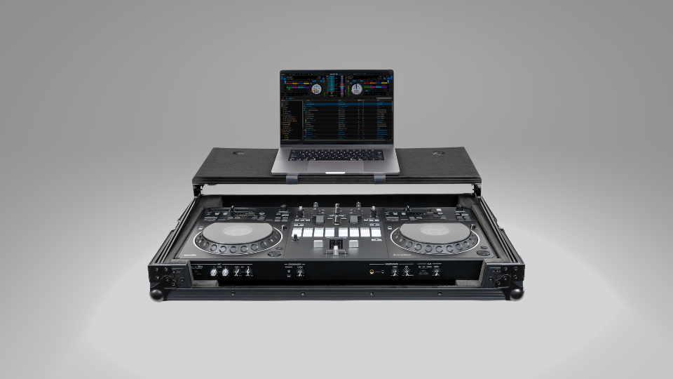 Headliner Flight Case for DDJ-REV5 with Laptop Platform in Pitch Black