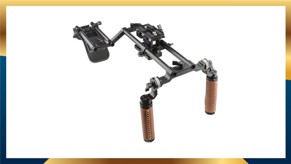 CAMVATE DSLR Shoulder Mount Rig with Dual Handgrip Support Kit