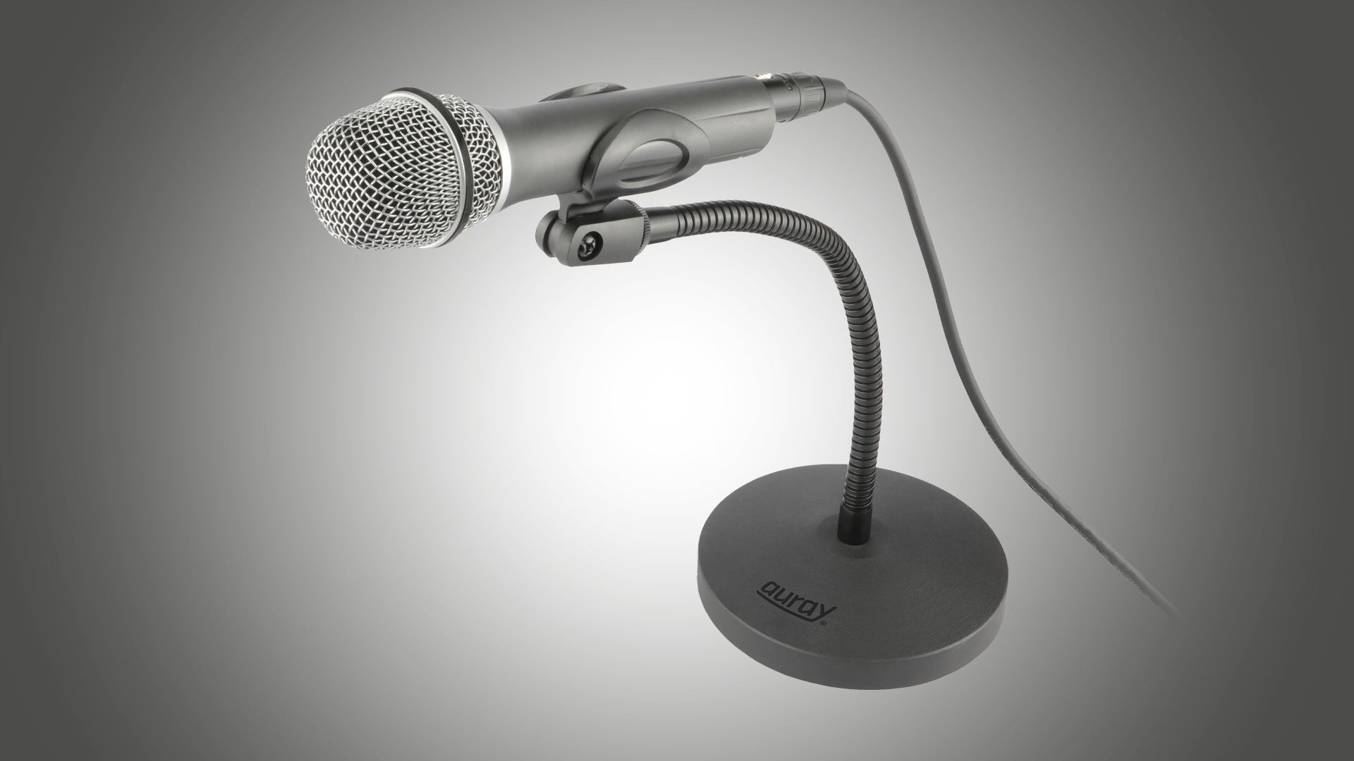 Auray MSGN-12 Desktop Gooseneck Mic Stand with Weighted Base