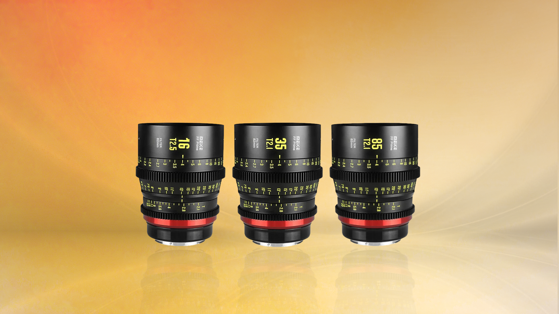 Meike Full-Frame Prime Cine 3-Lens Kit with Hard-Shell Case