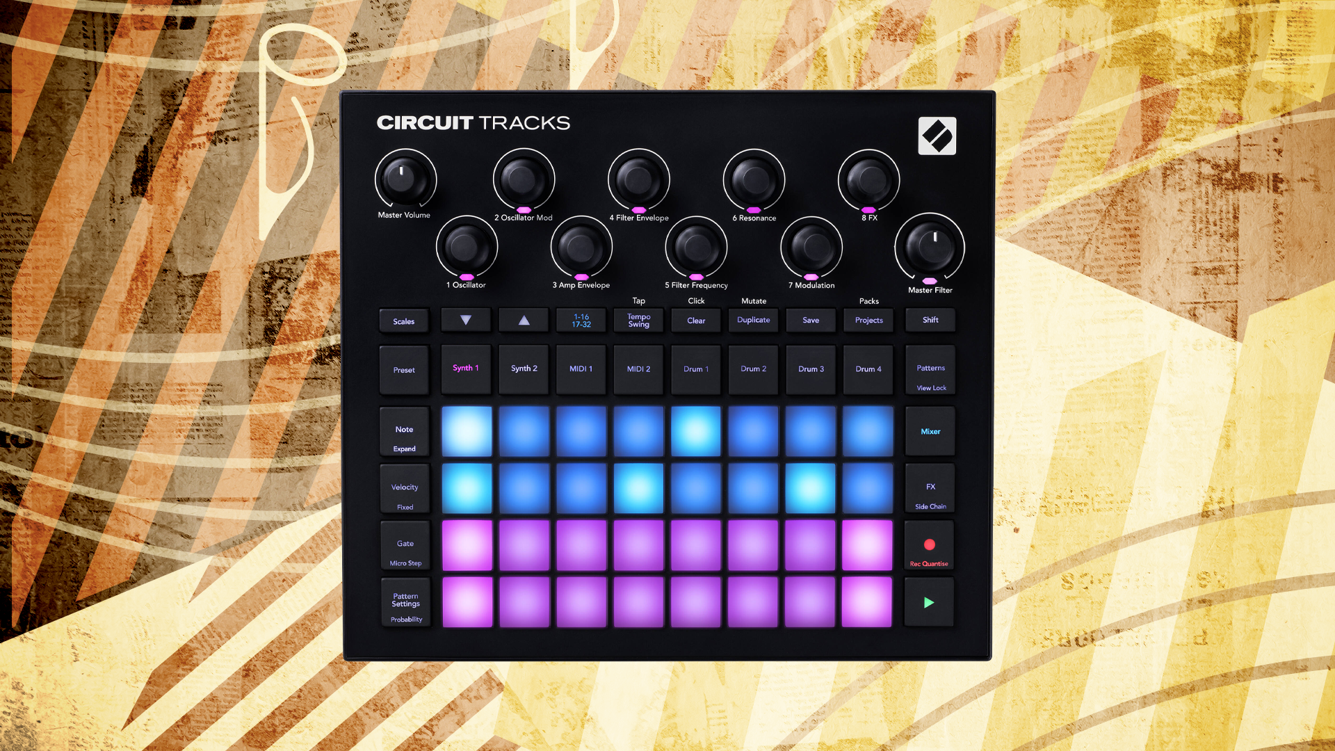 Novation Circuit Tracks Standalone Groove Box with Synths, Drums, and Sequencer