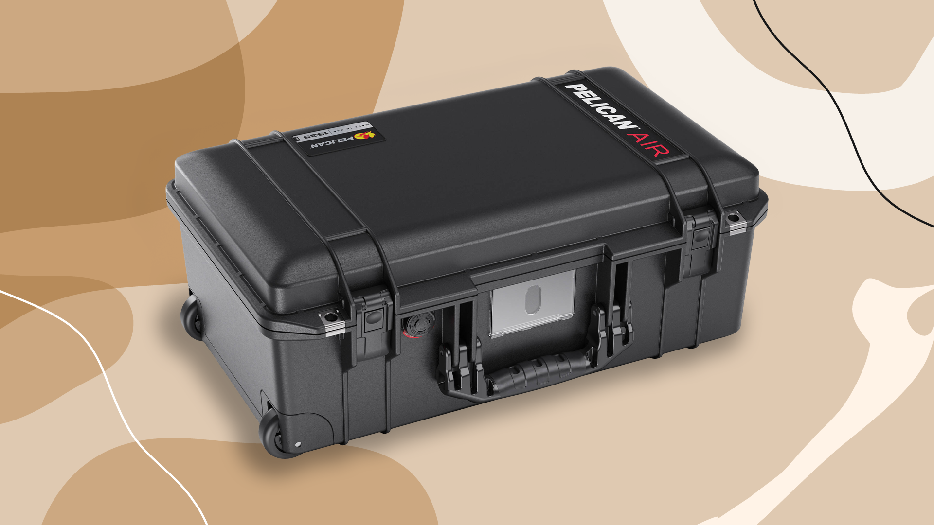 Pelican 1535AirWD Wheeled Carry-On Hard Case with Padded Divider Insert Pelican 1535AirWD Wheeled Carry-On Hard Case with Padded Divider Insert