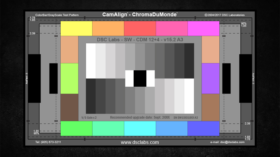 DSC Labs ChromaDuMonde 12+4 Standard CamAlign Chip Chart with Resolution DSC Labs ChromaDuMonde 12+4 Standard CamAlign Chip Chart with Resolution