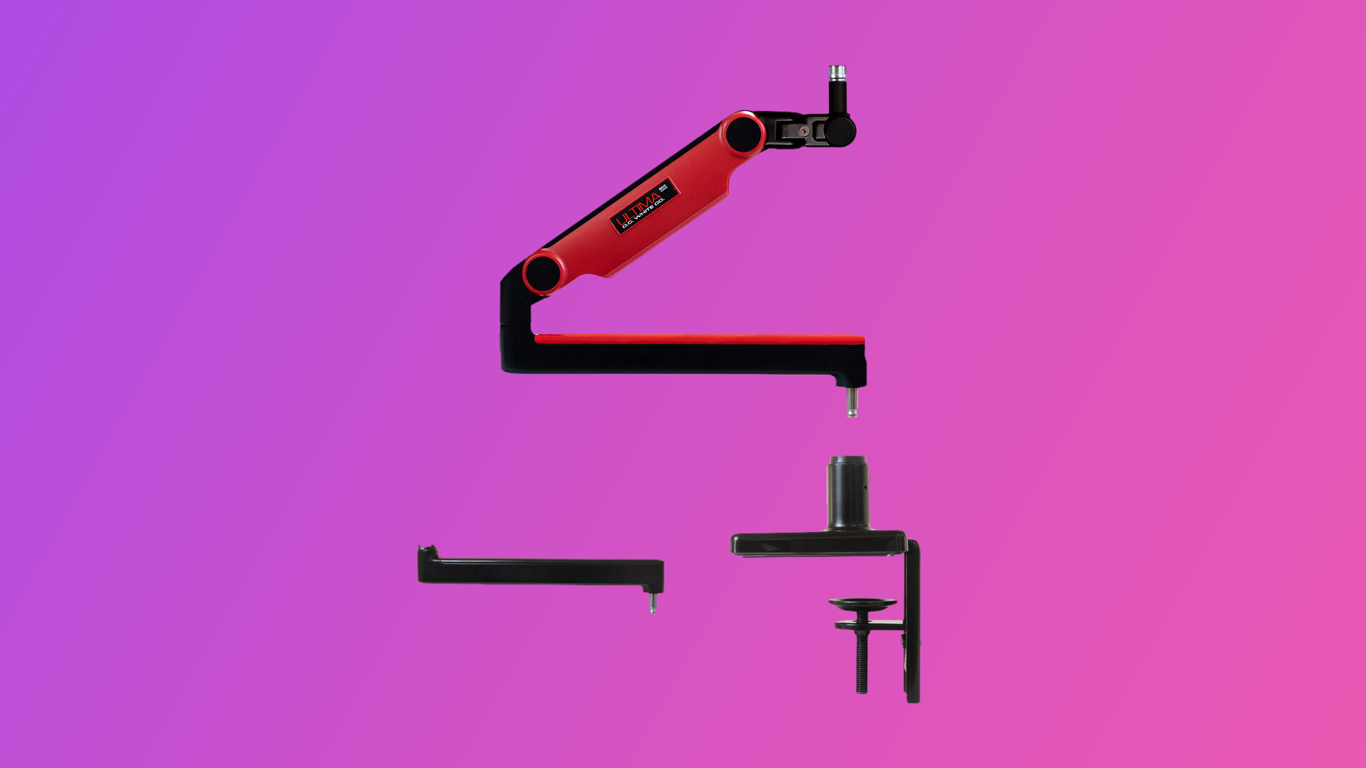 O.C. White Limited-Edition ProBoom Ultima Gen2 Adjustable Mic Boom Kit with Arm Extension and Desk Clamp