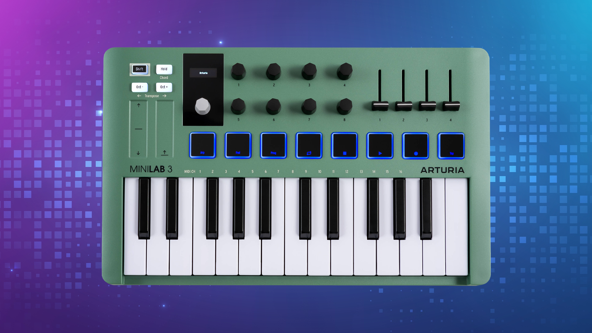 Arturia MiniLab 3 Mint Compact MIDI Keyboard and Pad Controller