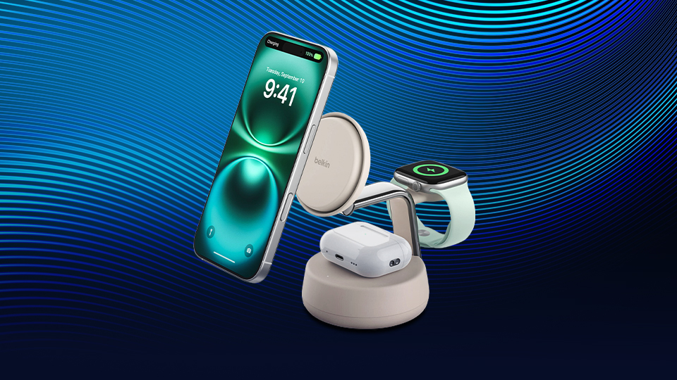 Belkin UltraCharge Pro 3 in 1 Qi2 25W Magnetic Charging Dock Belkin UltraCharge Pro 3 in 1 Qi2 25W Magnetic Charging Dock