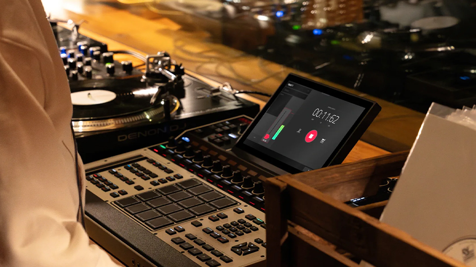 Close up of Akai Professional MPC XL Music Production Workstation in studio