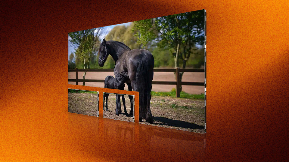 LED Nation Video Wall for Indoor Virtual Production showing separated panels