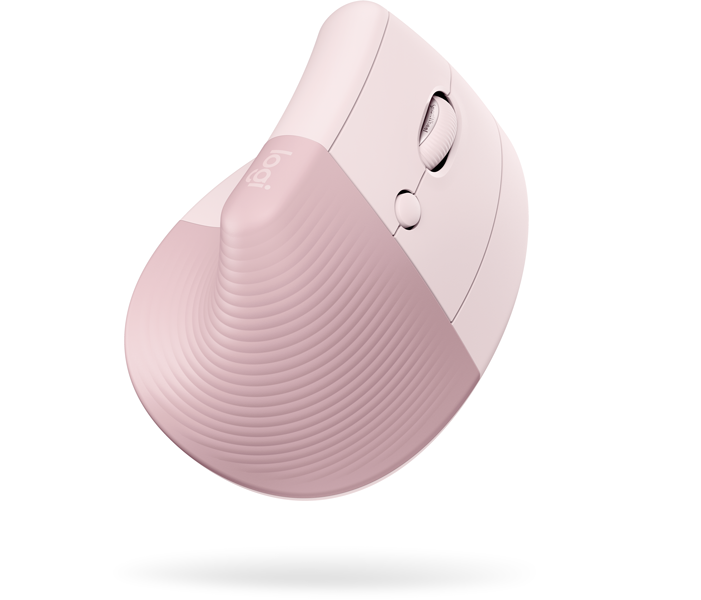 Logitech Lift Vertical Ergonomic Wireless Mouse (Rose)