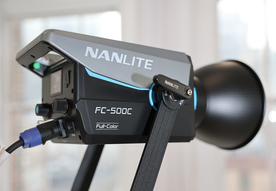 Nanlite FC500C RGB LED Spotlight Side View Nanlite FC500C RGB LED Spotlight Side View