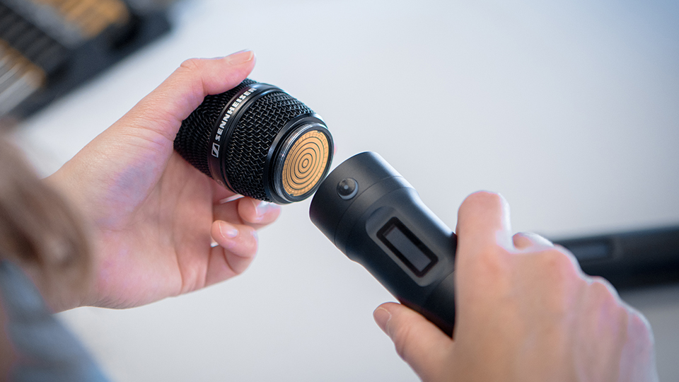 Sennheiser Spectera SKM UHF Bidirectional Wireless Handheld Transmitter with fitted with a Command adapter ring