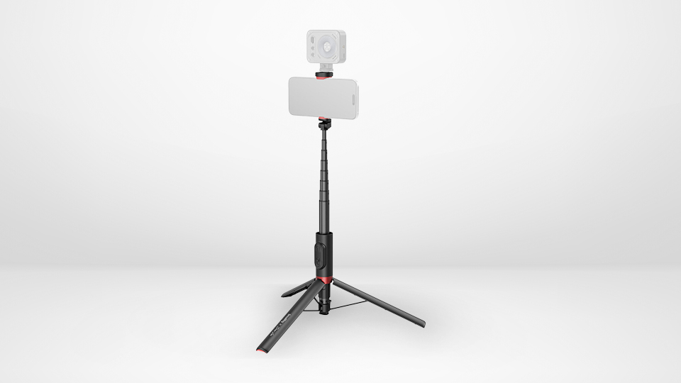 SMALLRIG ST30 One-Touch Deploy Selfie Stick Statief, 66 Telefoon Statief met Afstandsbediening, voor iPhone, voor Android, Video Opname, Reizen, Vloggen, Wit - 4898