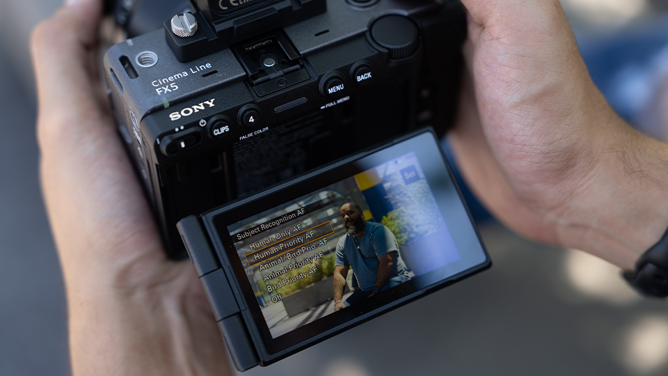 Sony FX5 has advanced AI-enhanced Subject Recognition