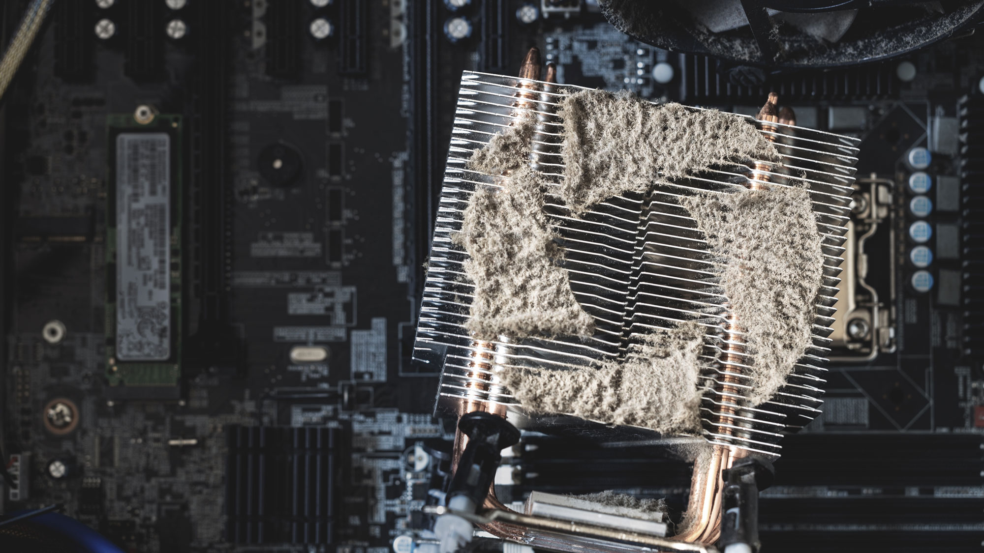 A dirty radiator from a computer