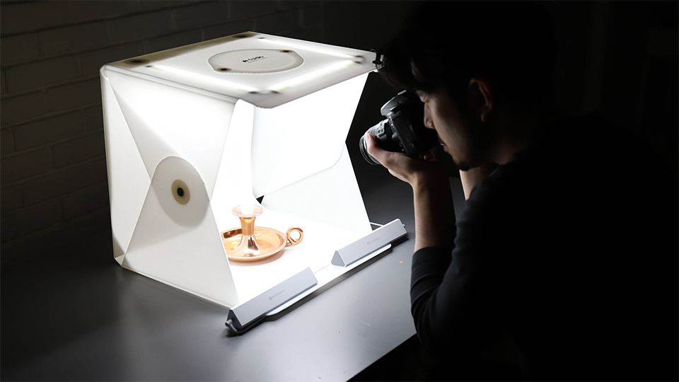 Shooting tents can turn any space into a clean environment for product photos.